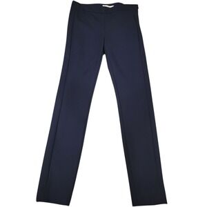 Tory Burch Maude Navy Blue Stretch Ankle Flat Front Cigar Pants Size 2 I376